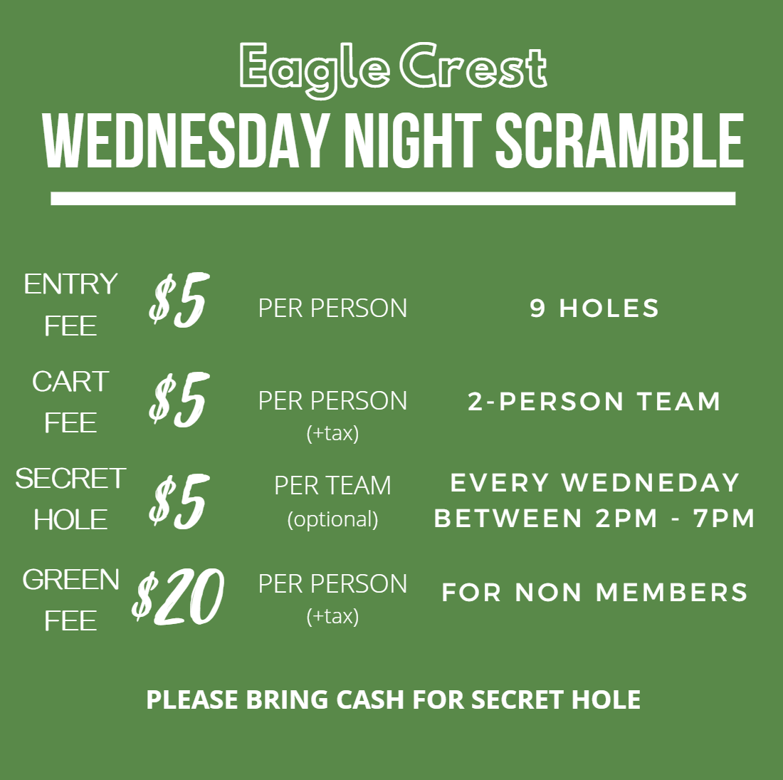 Wednesday Night Scramble